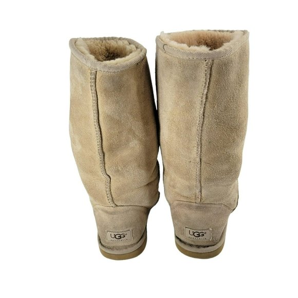 UGG Australia Classic Tall Boots Womens 7 Leather Genuine Sheepskin #5815 F8006C - Picture 3 of 11